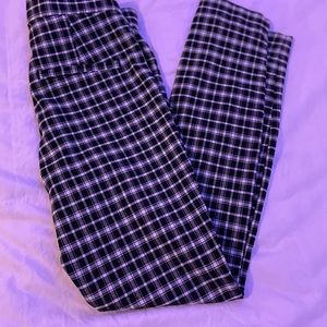 Hollister Plaid Black Pants